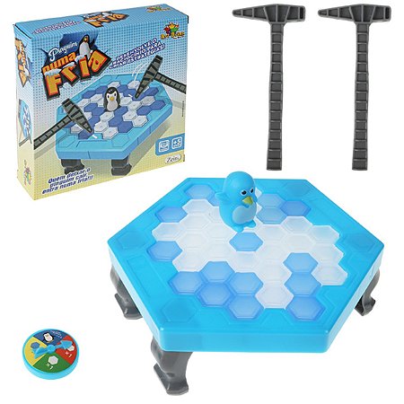 Brinquedo do Pinguim Quebra Gelo Numa Fria 24 Blocos Art Brink