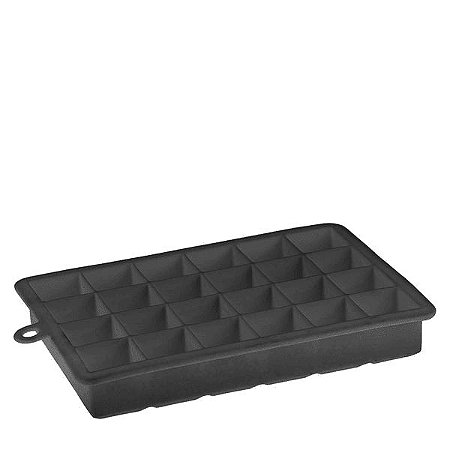 Forma de Gelo de Silicone 24 cubos Preto