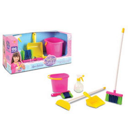 Brinquedo kit de limpeza infantil com água e sabão
