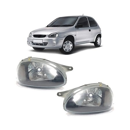 Farol Corsa Carcaça Cinza Moldura Cinza (2000/2010) - Original ARTEB