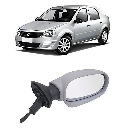 Retrovisor Logan/Sandero Manual para Pintura 2006/2008 FICOSA