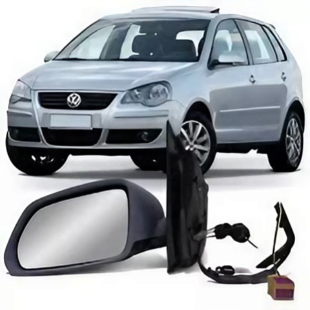 Retrovisor Externo Polo Manual com Pisca 2009 2010 FICOSA