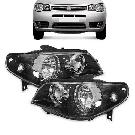 Farol Palio Máscara Preta Canhão Cromado 04/07 MAGNETI MARELLI