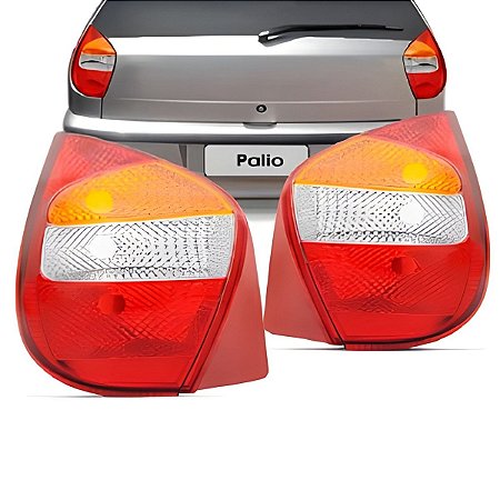 Lanterna Traseira Palio Tricolor Carcaça Vermelha (2001/2003) - COFRAN