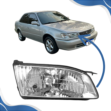 Farol Corolla Cromado (1998 1999 2000 2001 2002) - DEPO