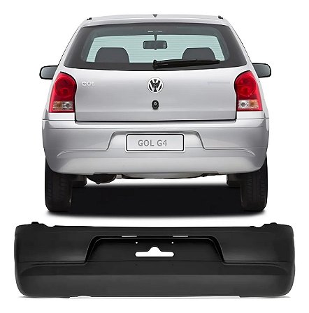 Pára Choque Traseiro Gol GIV Preto Texturizado 2005 2006 2007 2008 2009 2010 R2A