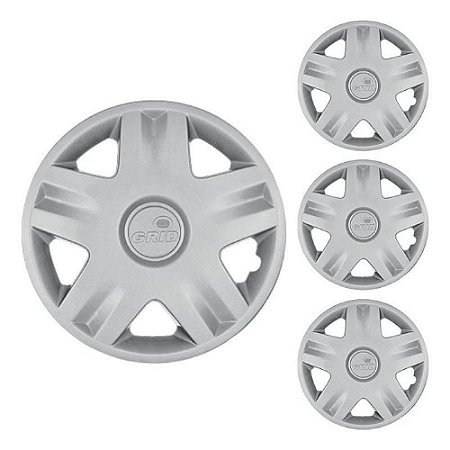 Jogo de Calota Clio/Sandero Aro 14 (2004 2005 2006 2007 2008 2009 2010 2011 2012 2013 2014 2015) - GRID 871AR