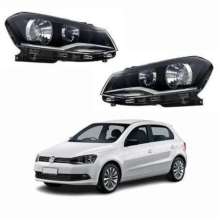 Farol Gol GVI Duplo Máscara Preta (2013/2016) - AUTOMOTIVE