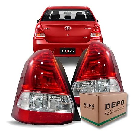 Lanterna Traseira Etios Sedan 2012 2013 2014 15 3 Furos - DEPO