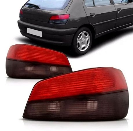Lanterna Traseira Peugeot 306 Vermelho Preto 1997/1999 DEPO