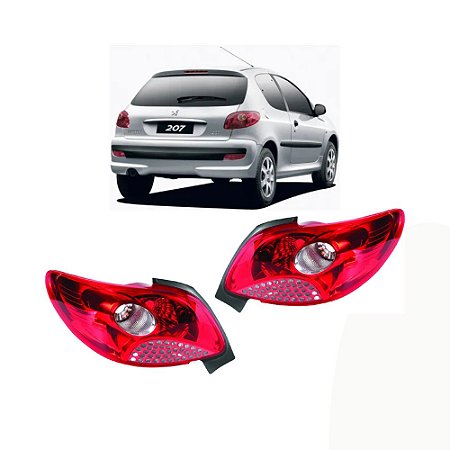 Lanterna Traseira Peugeot 207 Hatch Ré Vermelha 2008/2011 FITAM