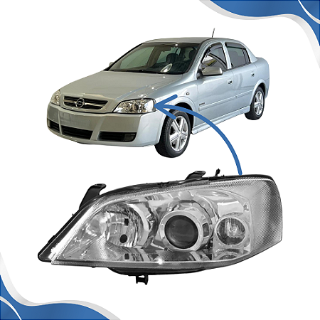 Farol Astra Cromado (2003 2004 2005 2006 2007 2008 2009 2010 2011 2012) - MG