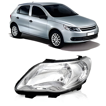 Farol Gol GV Simples Cromado (2008/2012) - MG