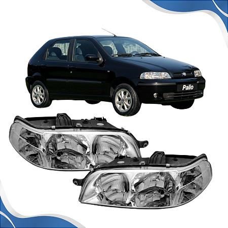 Farol Palio Carcaça Preta (2001 2002 2003) - MG