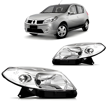 Farol Sandero Cromado (2007/2011) - MG