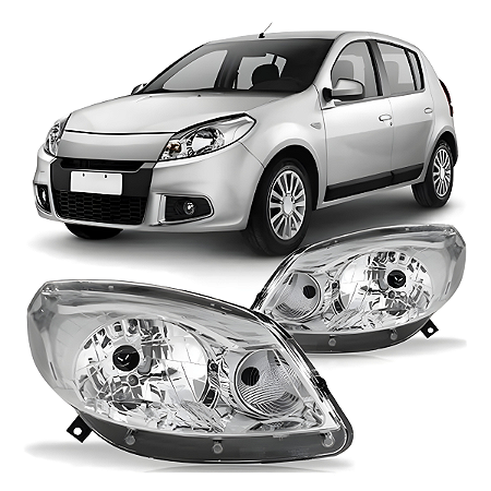 Farol Sandero Cromado (2012/2014) - MG