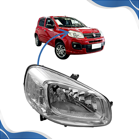 Farol Uno Mascara Cromada (2016 2017 2018) - MG