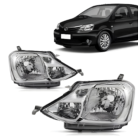 Farol Etios Carcaça Cinza (2012/2016) - TYC
