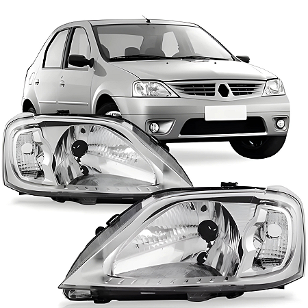 Farol Logan Cromado (2007/2010) - TYC