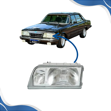 Farol Opala/Caravan Lente Acrílico (1988 1989 1990 1991 1992) - RCD