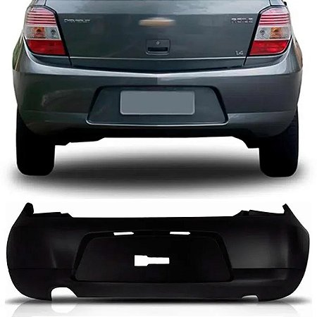 Para-choque Traseiro Agile Preto Liso 2009 2010 2011 2012 2013 - DTS