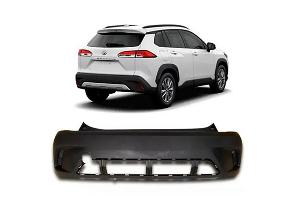 Parachoque Traseiro Corolla Cross 2021 2022 2023 2024 Sem Furo de Sensor - IMPORTADO