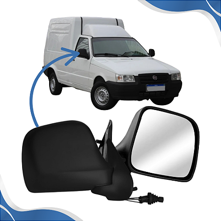 Retrovisor Externo Fiorino Controle Remoto Texturizado (2011 2012 2013) - METAGAL