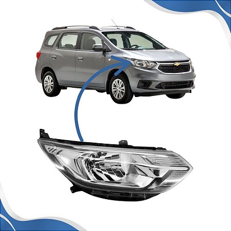 Farol Spin Cromado Sem LED (2019 2020 2021 2022) - MG