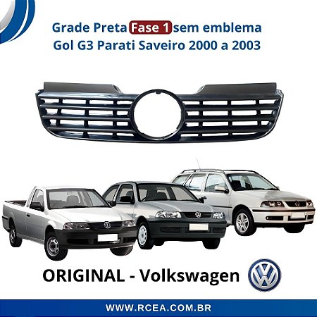 Grade Preta Texturizada Fase 1 Gol G3 2000 2001 2002 2003 - Original Volkswagen