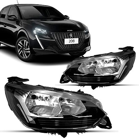 Farol Peugeot 208 4 Furos 2020 2021 2022 2023 2024 - TYC
