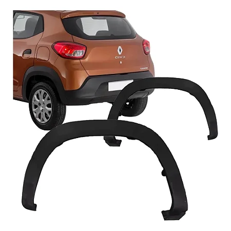 Moldura Vão De Roda Dianteiro Preto Texturizado Kwid 2017 2018 - DTS