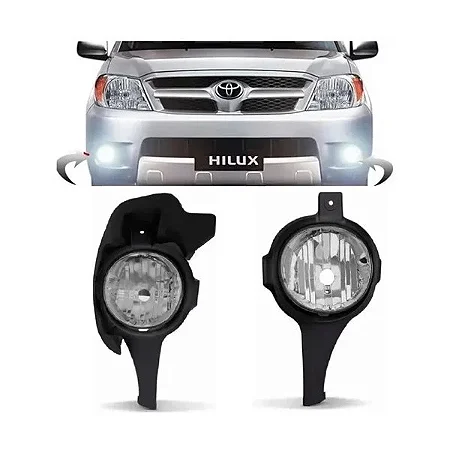 Farol Auxiliar Hilux Com Suporte 2005 2006 2007 2008 - IMPORTADO