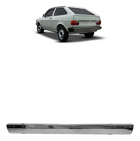 Lamina Traseira Cromada Parachoque Gol 1980 1981 1982 1983 1984 1985 1986 - ORIGINAL