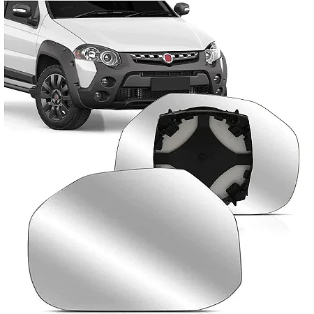Lente Retrovisor C/Base Palio Adv/Idea/Strada 2009 2010 2011 2012 13 14 15 2016 2017 2018 2019 2020 - Padrão Metagal