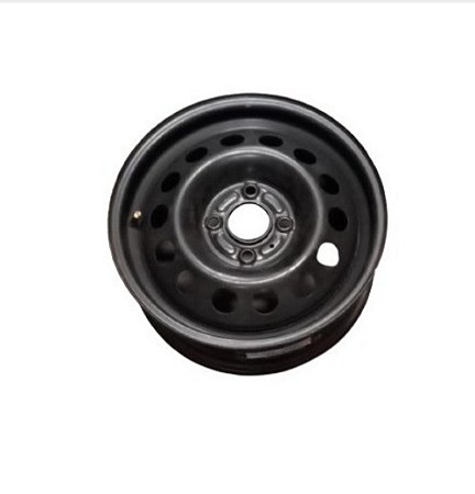 Roda de ferro preta 4 furos aro 15 Ka/Fiesta - ORIGINAL