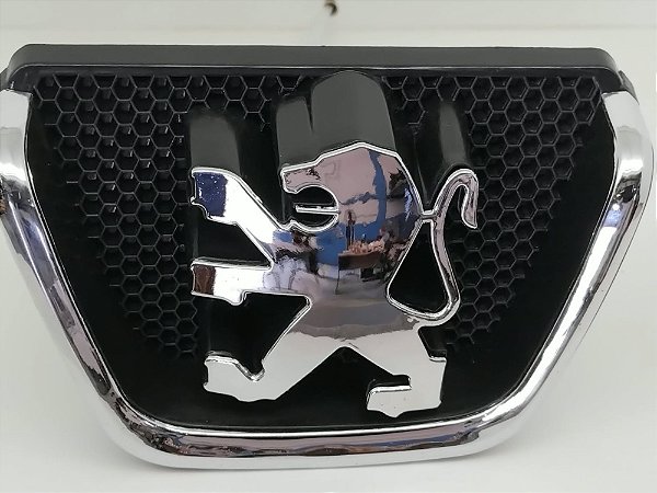 Emblema Cromado Grade Peugeot 206 1999 2000 2001 2002 2003 2004 2005 2006 2007 2008