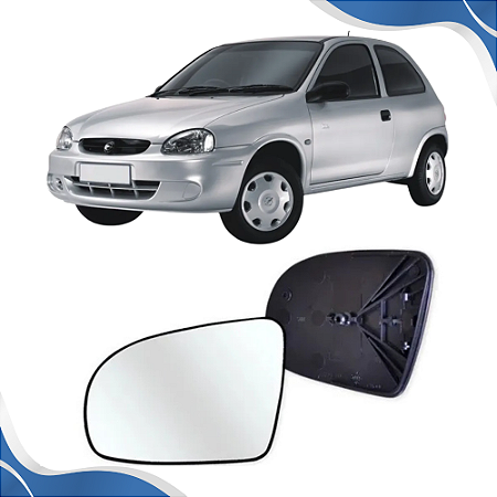 Lente Retrovisor Corsa Com Base Prata (1994 1995 1996 1997 1998 1999 2000 2001) - METAGAL
