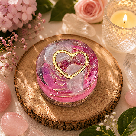 Orgonite redonda mini - Cura de feridas emocionais decorrente de relações com pessoas narcisistas