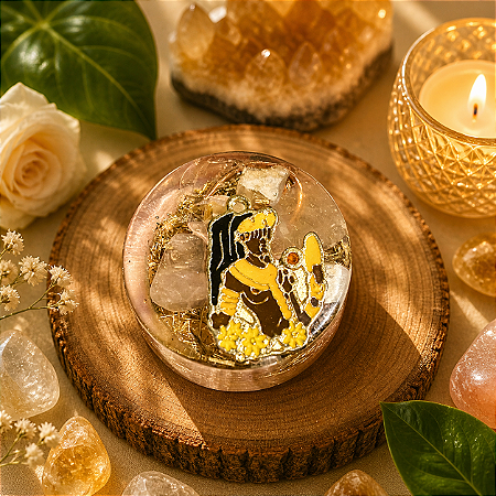 Orgonite Redondo Mini Oxum - Amor e Prosperidade