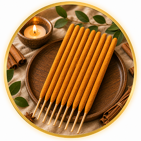 🌟 Incenso Triplo Artesanal de Canela – Prosperidade, Alegria e Atração