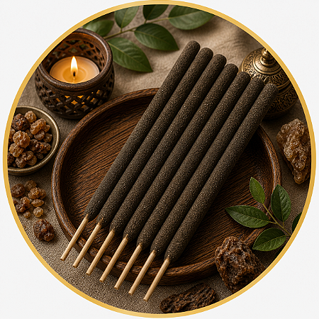 🌿 Incenso Triplo Artesanal de Mirra — proteção, espiritualidade e conexão com o divino
