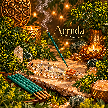 🌿 Incenso Triplo Artesanal de Arruda — limpeza, força espiritual e firmeza energética