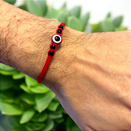 Pulseira Vermelha com Olho Grego — Proteção Energizada pela Força dos Orgonites Sirius