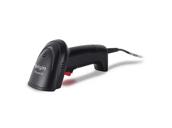 Leitor de Código de Barras Elgin Flash 1D e 2D Preto com fio - 46FLASH2CK00
