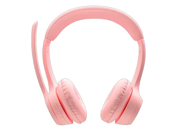 Headset Logitech Zone 300 Rosa sem Fio - 981-001411