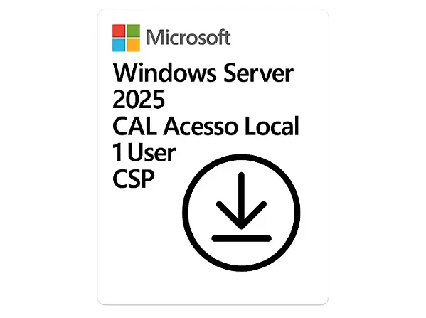 Windows Server 2025 CAL Acesso Local 1 User CSP Microsoft - DG7GMGF0PWHT-002