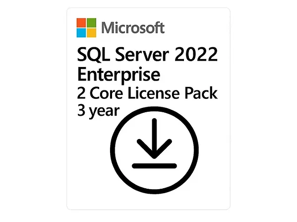 SQL Server 2022 Microsoft Enterprise 2 Core License Pack 3 Anos CSP - DG7GMGF0M7XV-004