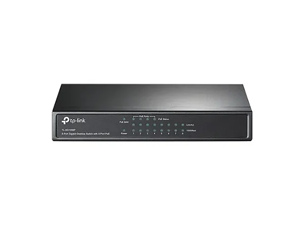 Switch TP-LINK Mesa 8 Portas Giga 10/100/1000Mbps - TL-SG1008P