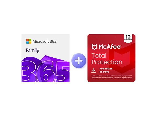 Microsoft 365 Family ESD 6GQ-00088 + Total Protection McAfee 10 dispositivos - 6GQ-00088AL
