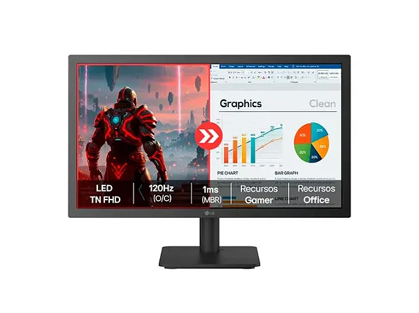 Monitor LG 22U403A-B 22” FHD 1ms 120Hz Flicker Safe HDMI Dynamic Action Sync - 22U403A-B.AWZM
